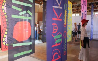 « Mots voyageurs » une exposition de Malte Martin/Agrafmobile et Structure bâtons avec Hugo Soriso